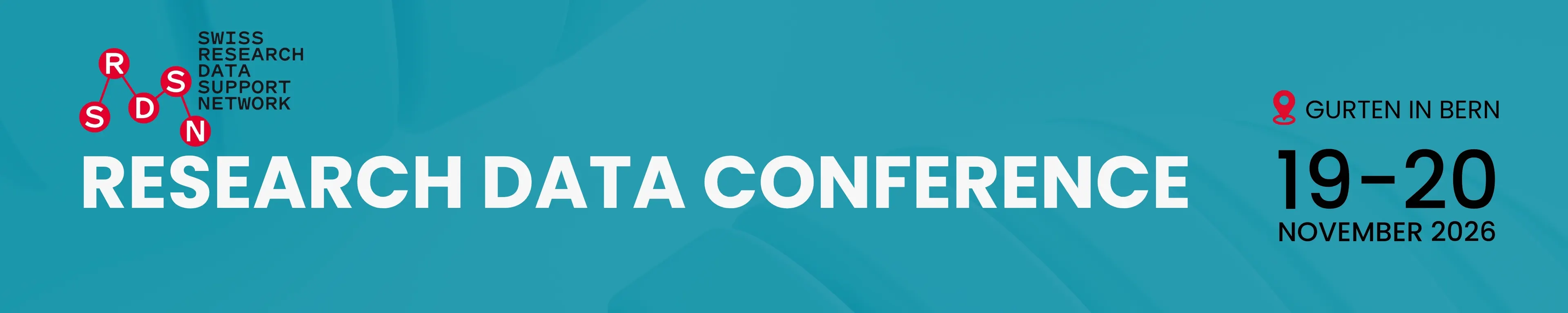 Research Data Conference banner showing the dates 19-20 November 2026 and the location Gurten in Bern